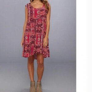 Free People Take Me Back to Thailand Women's Baby Doll Pink Dress Size Small